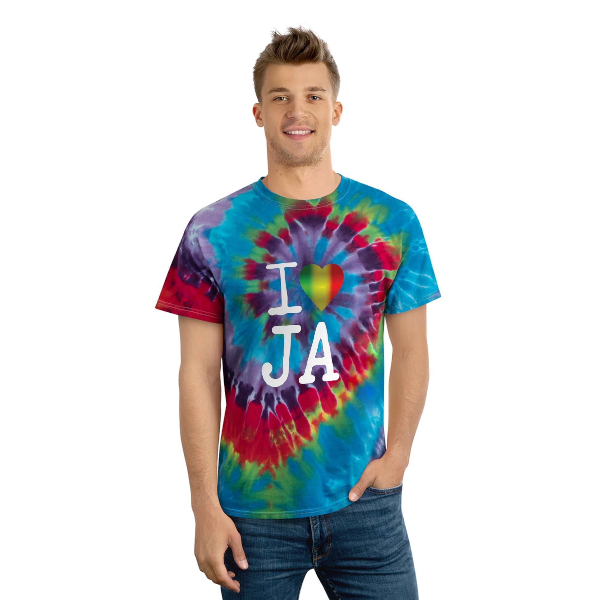 I ❤️ JA Tie-Dye Spiral Tee