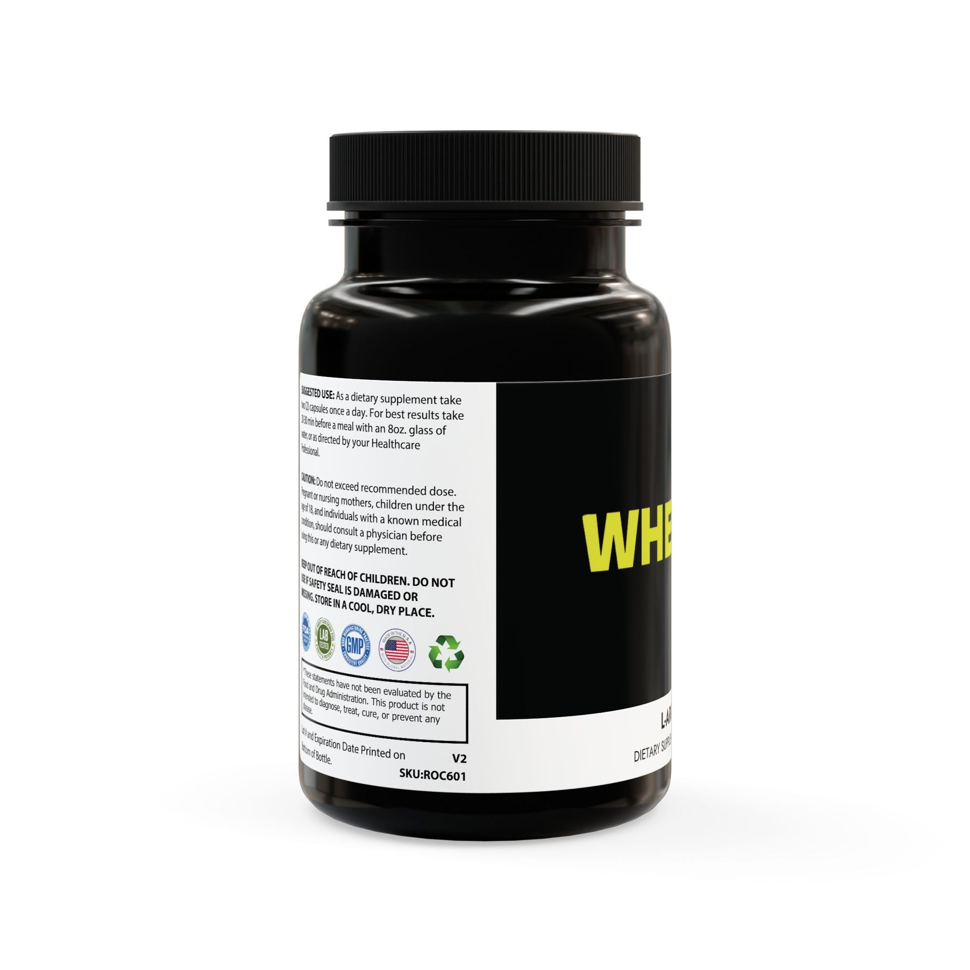 L-Arginine Supplement (60 Capsules) - JAHMAYCA