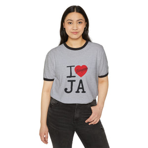 I Love JA Ringer Tee - JAHMAYCA