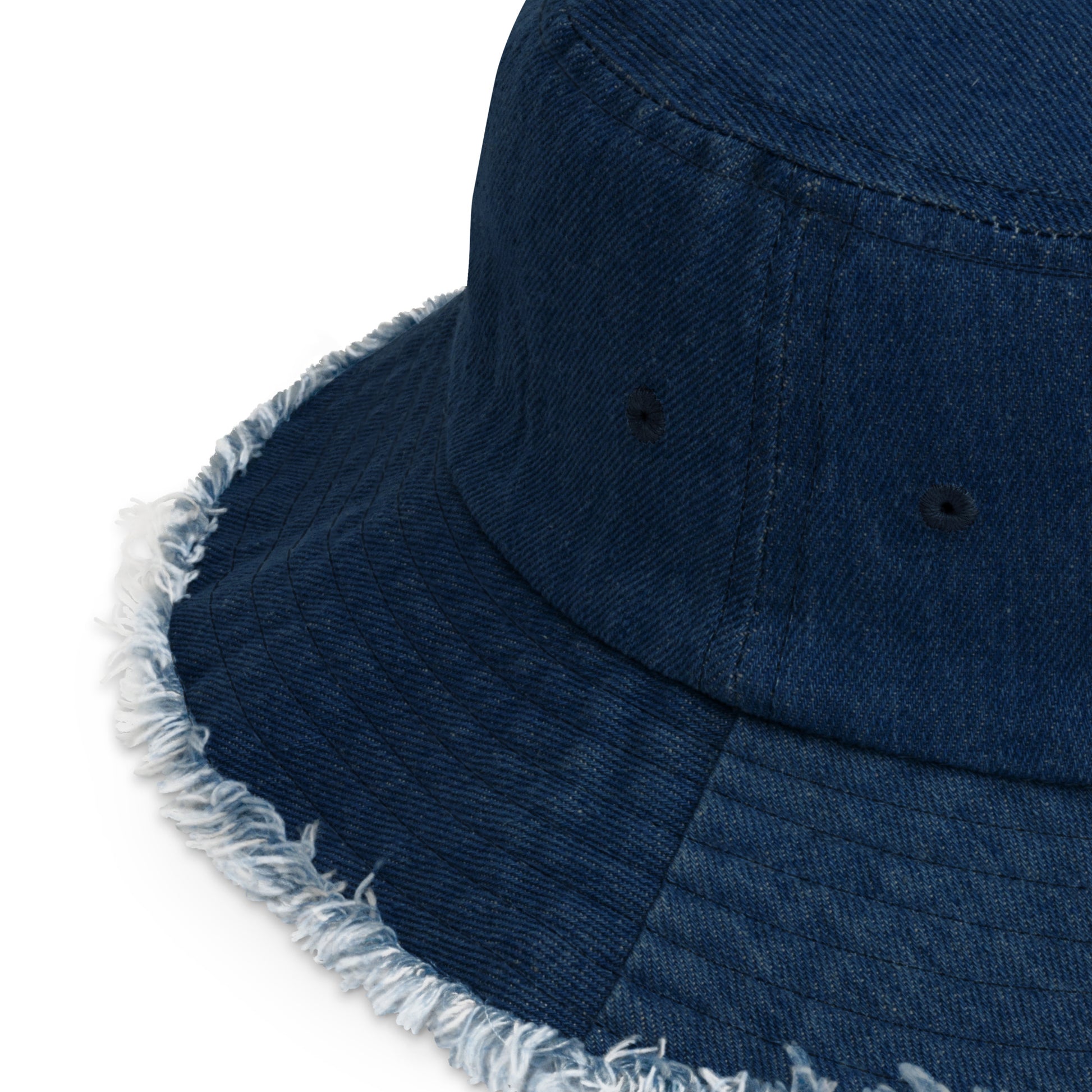 I ❤️ JA Distressed denim bucket hat